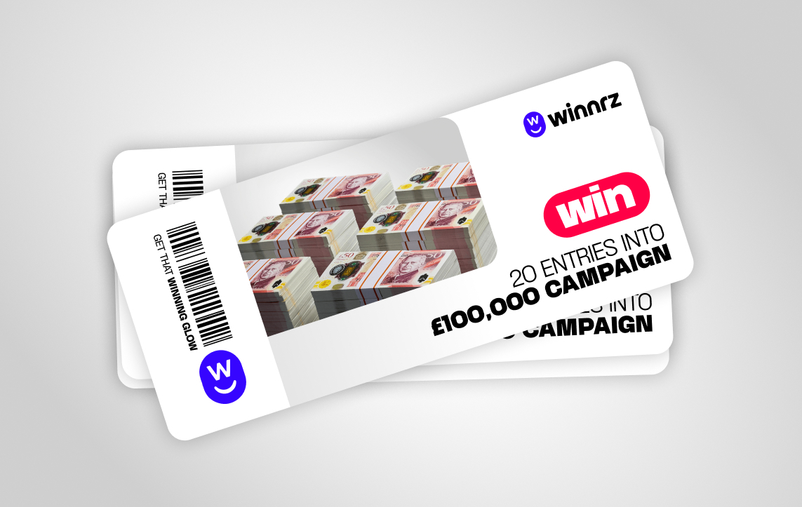 20 Entries into &pound;100,000 Cash Prize combined